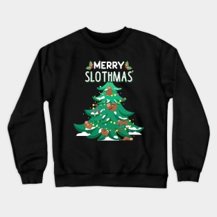 Merry Slothmas Ugly Christmas Sweatshirt Crewneck Sweatshirt